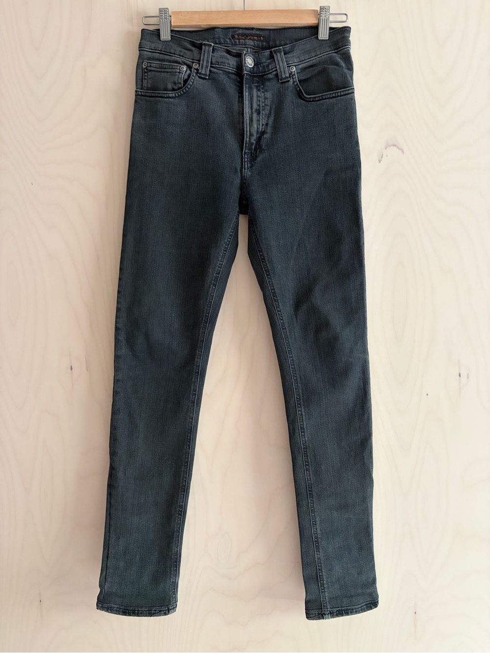 Nudie Jeans Skinny in Washed Dark Gray Made in Italy